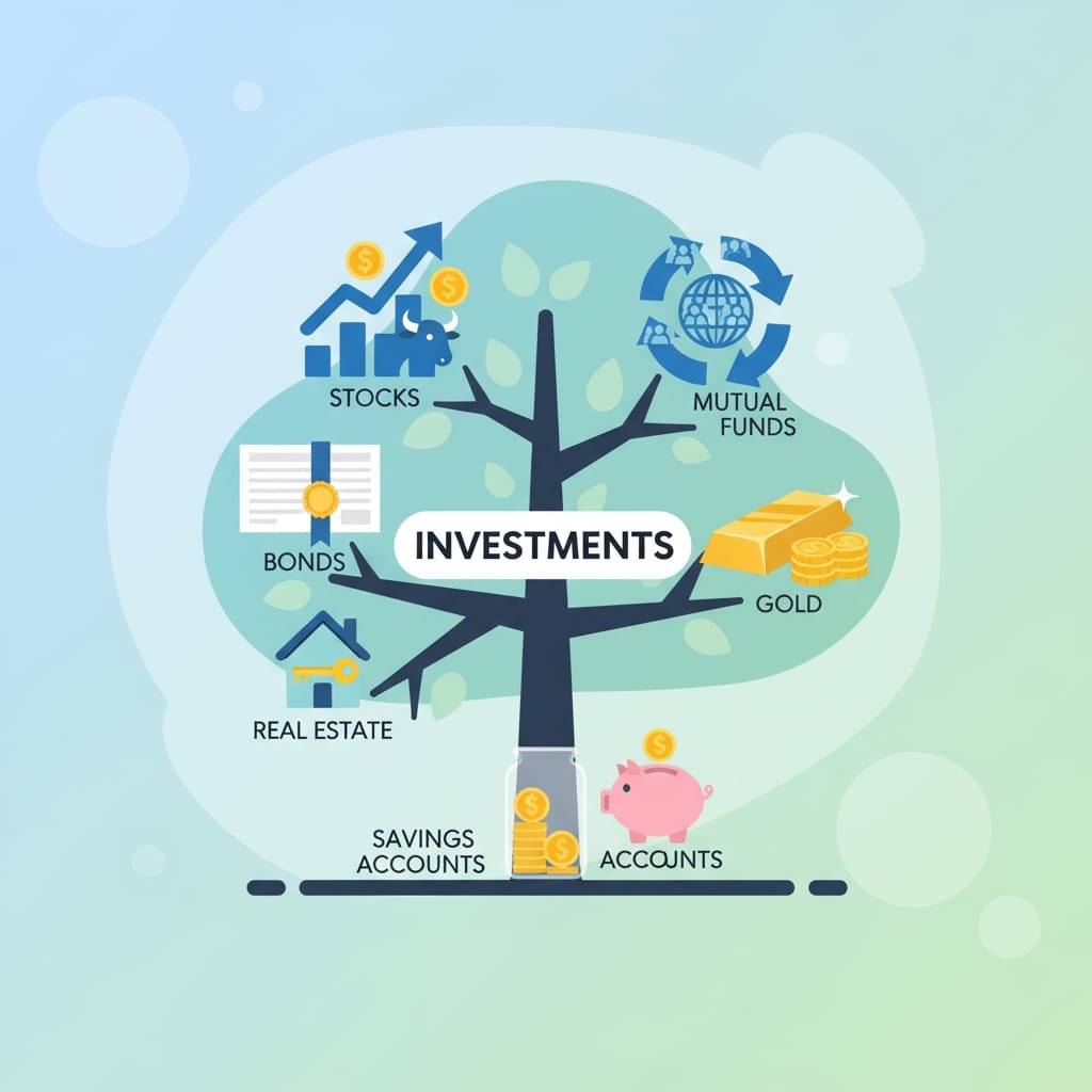 Diverse investment types all kinds of investment capitalment