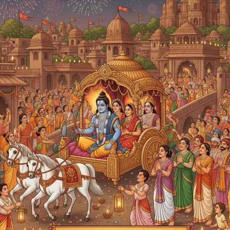 Lord Rama returned to home